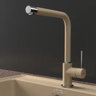 Смеситель для кухни GranFest 3651 песочный